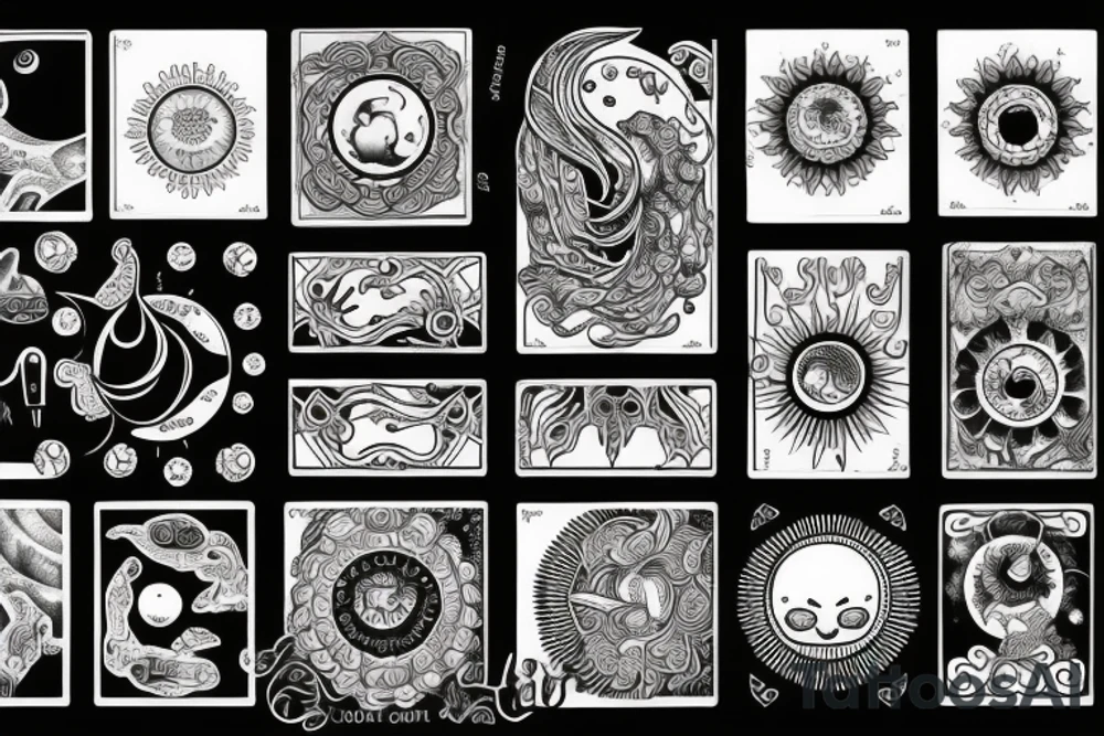 libra sun moon tattoo idea