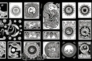 libra sun moon tattoo idea