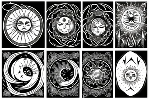libra sun moon tattoo idea