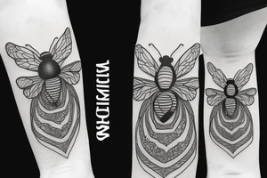 brutal bee tattoo idea