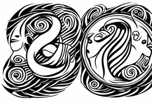pisces sign tattoo idea