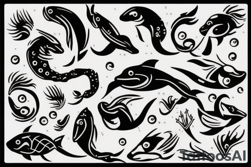 pisces sign tattoo idea