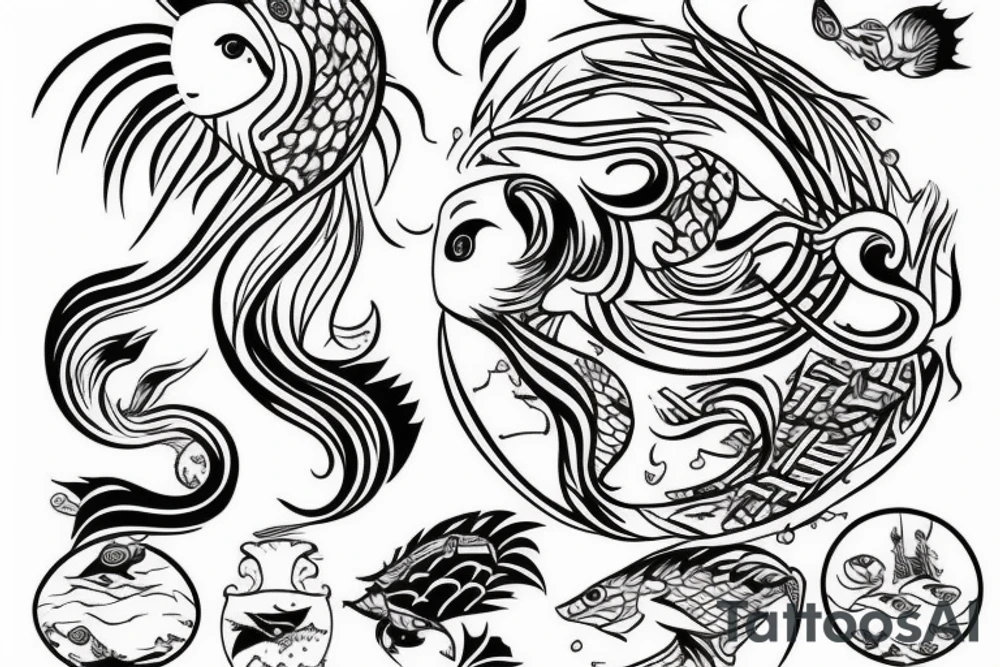 pisces sign tattoo idea