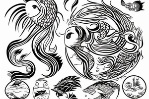pisces sign tattoo idea