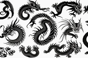 dragon and yin and yang tattoo idea