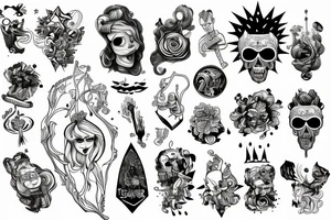 Tatuaż stworzony z liter LSP tattoo idea