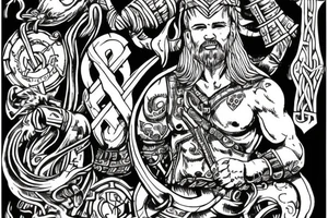 Viking ruins and thors hanmer tattoo idea