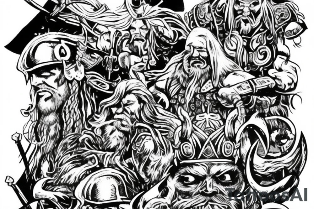 Viking ruins and thors hanmer tattoo idea