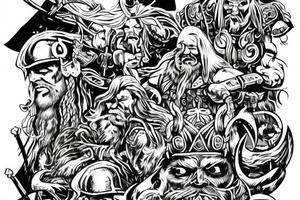 Viking ruins and thors hanmer tattoo idea