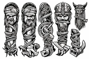 Viking ruins and thors hanmer tattoo idea
