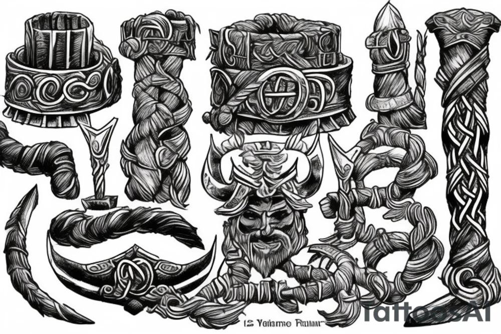 Viking ruins and thors hanmer tattoo idea