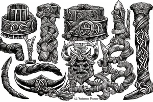 Viking ruins and thors hanmer tattoo idea