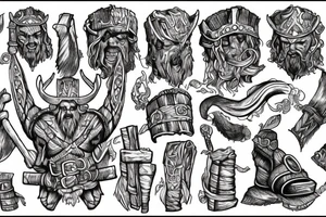Viking ruins and thors hanmer tattoo idea