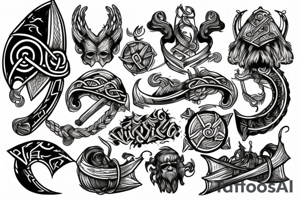 Viking ruins tattoo idea