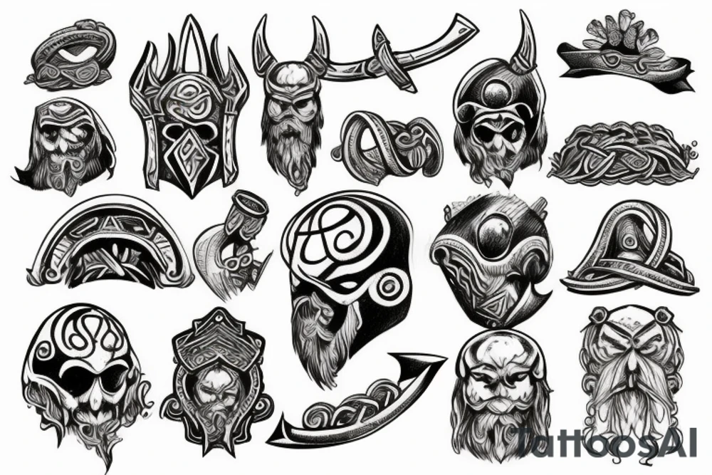 Viking ruins tattoo idea
