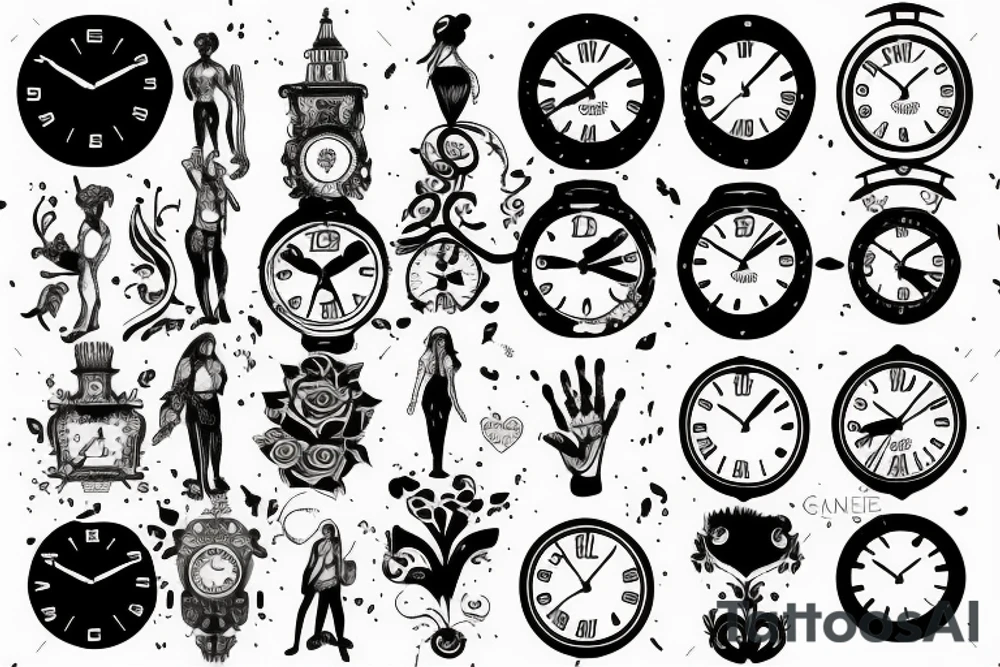 A clock tattoo idea