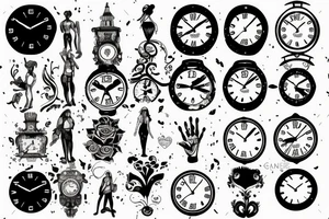 A clock tattoo idea