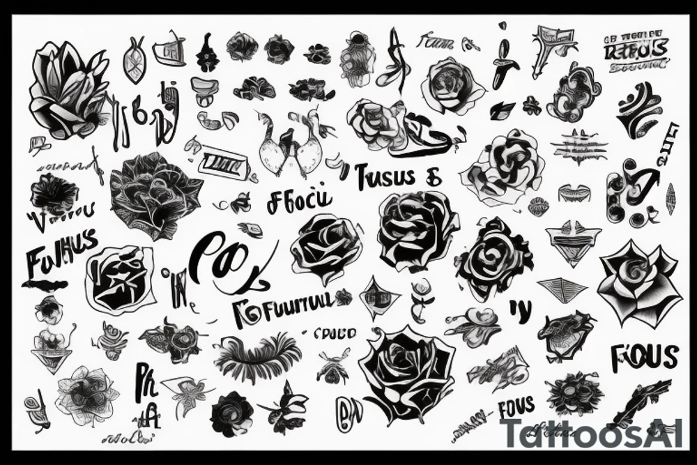 The word "FOCUS" but it's blurred tattoo idea