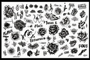 The word "FOCUS" but it's blurred tattoo idea