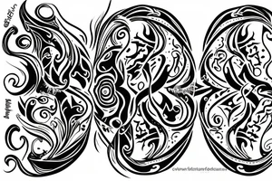 A twin flame tattoo with the twin flame symbol. tattoo idea