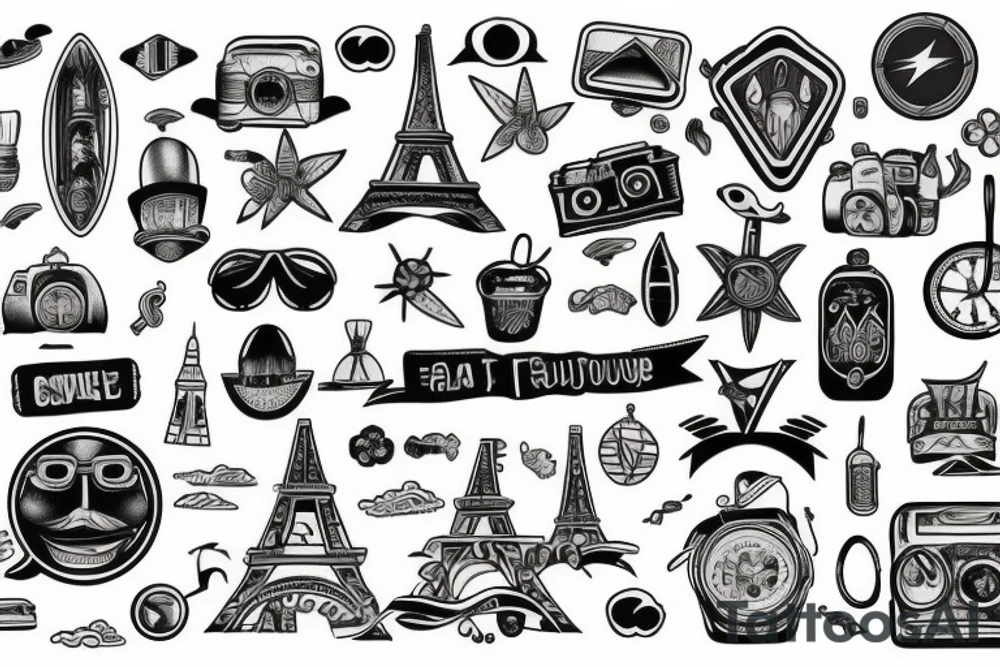 Fun travel outside tattoo idea