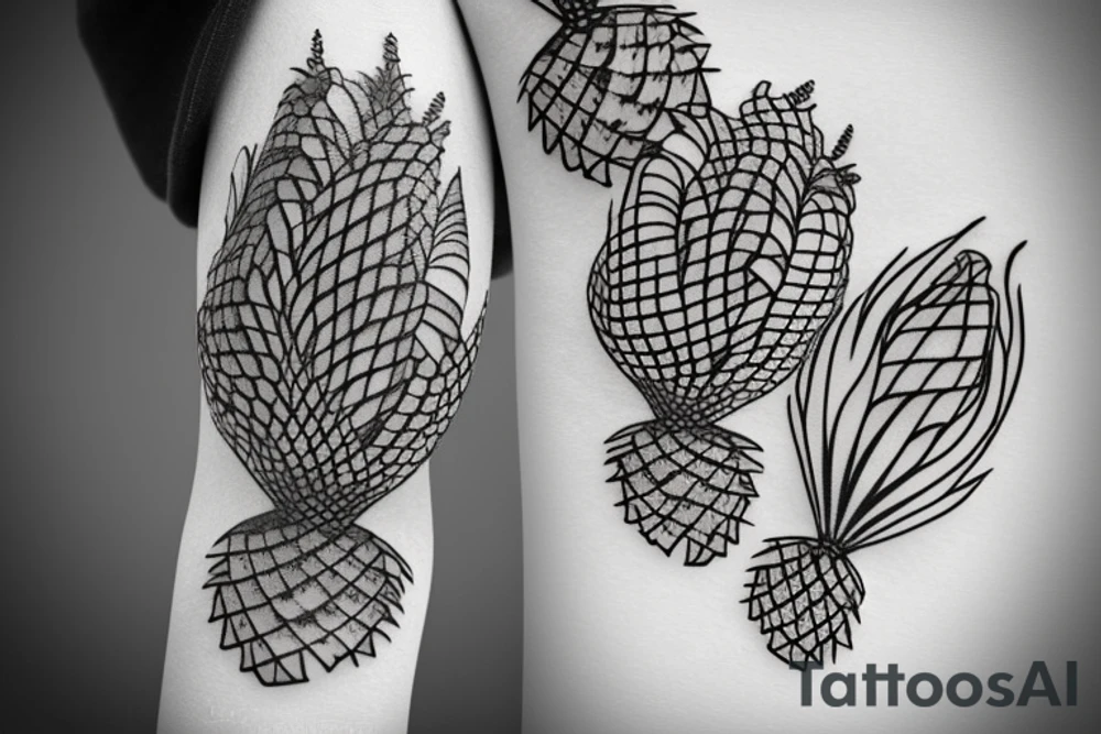 pine cone tattoo idea
