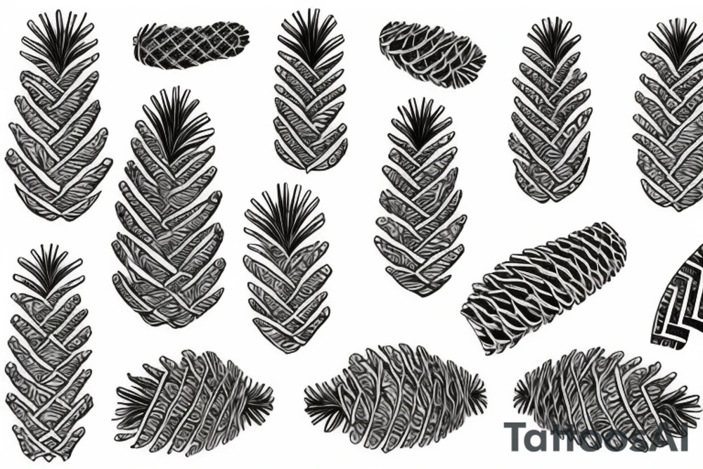 pine cone tattoo idea