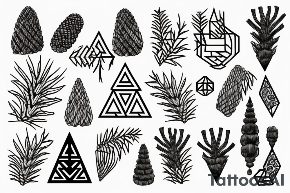 aftersun and pine cone tattoo idea