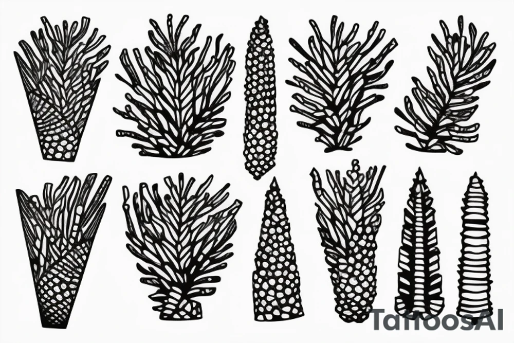 aftersun and pine cone tattoo idea