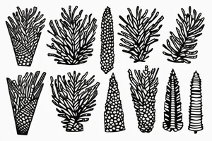 aftersun and pine cone tattoo idea