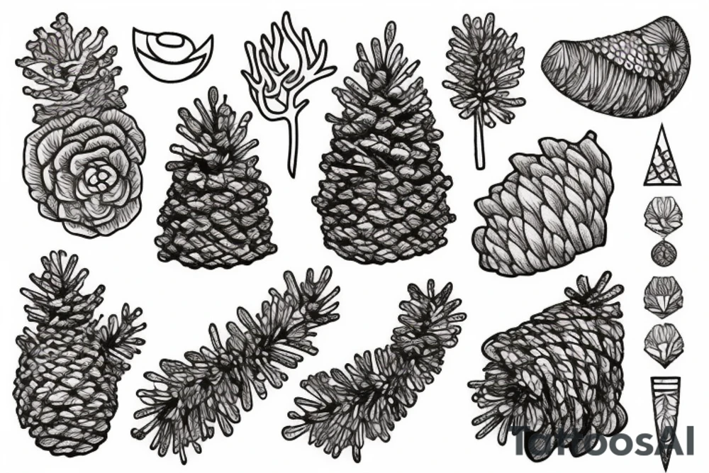 aftersun and pine cone tattoo idea