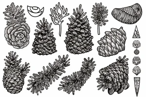 aftersun and pine cone tattoo idea