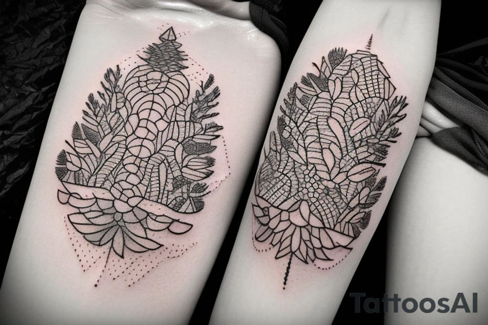 aftersun and pine cone tattoo idea