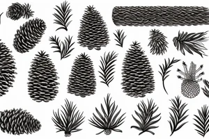 pine cone and after sun tattoo idea