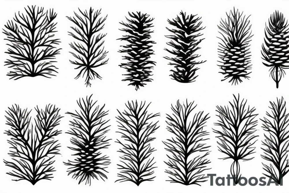 pine cone and after sun tattoo idea