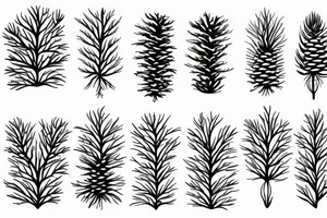 pine cone and after sun tattoo idea