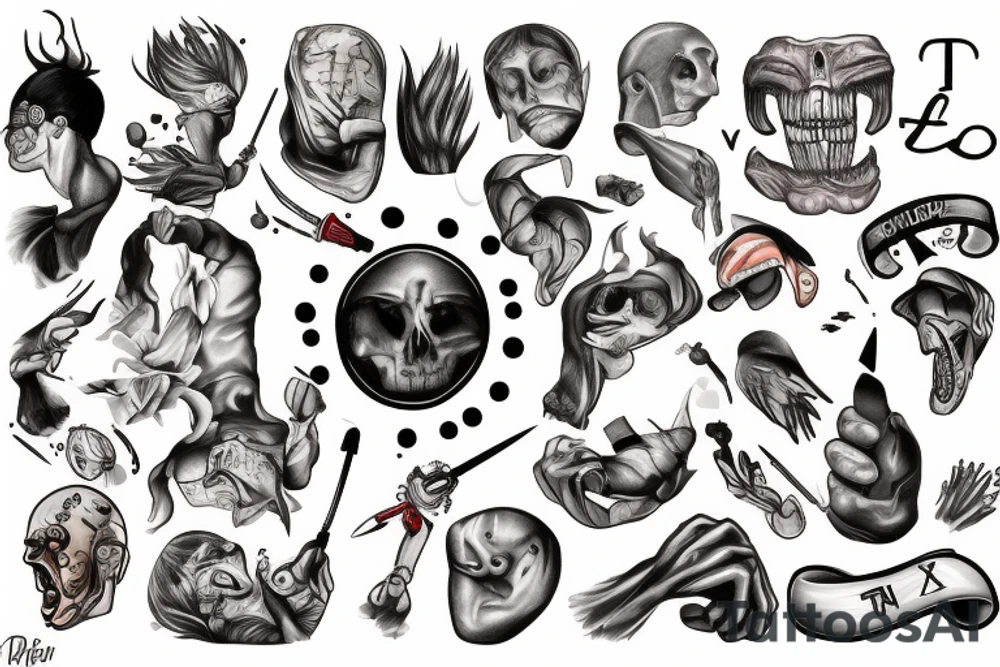 The fight with anxiety tattoo idea