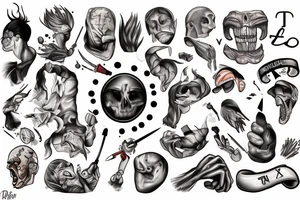 The fight with anxiety tattoo idea