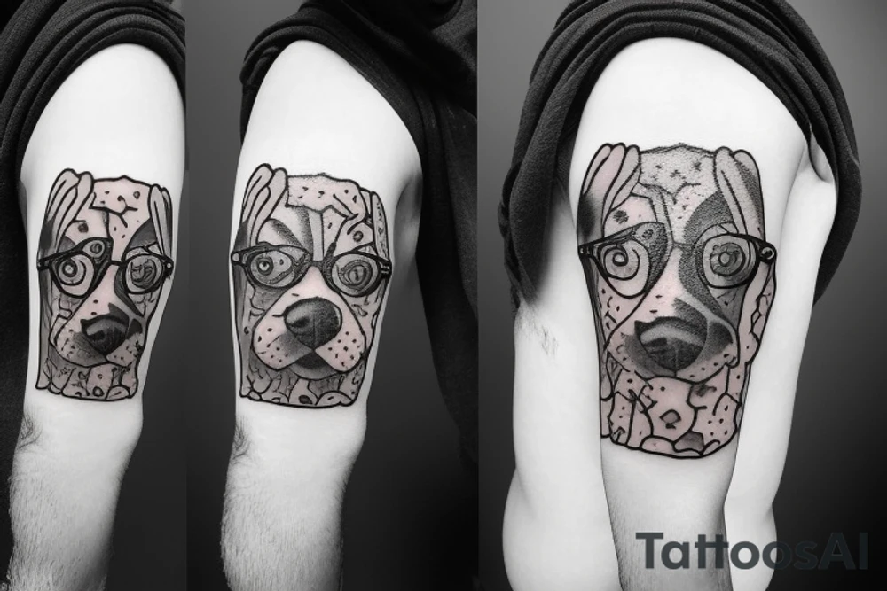 face puddle dog tattoo idea