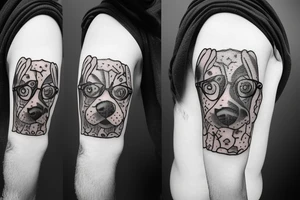face puddle dog tattoo idea