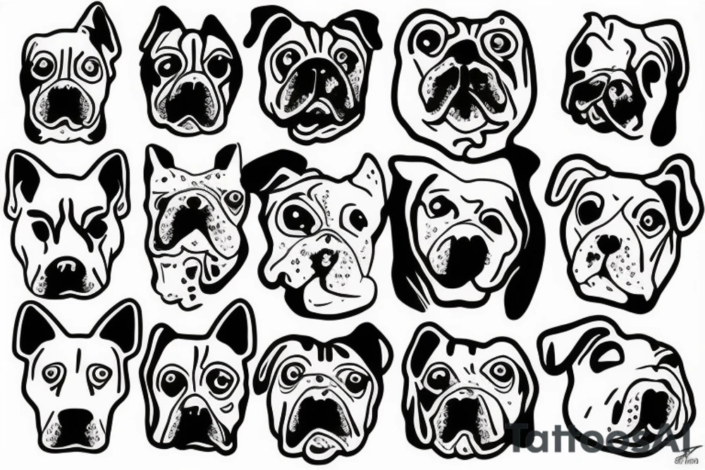 face puddle dog tattoo idea