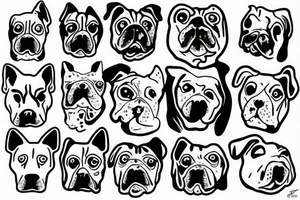 face puddle dog tattoo idea