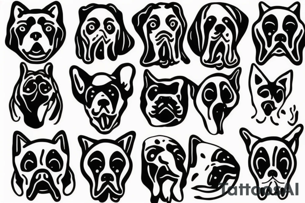 face puddle dog tattoo idea