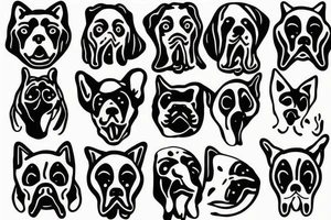 face puddle dog tattoo idea
