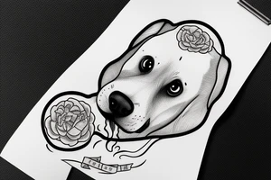 face puddle dog tattoo idea