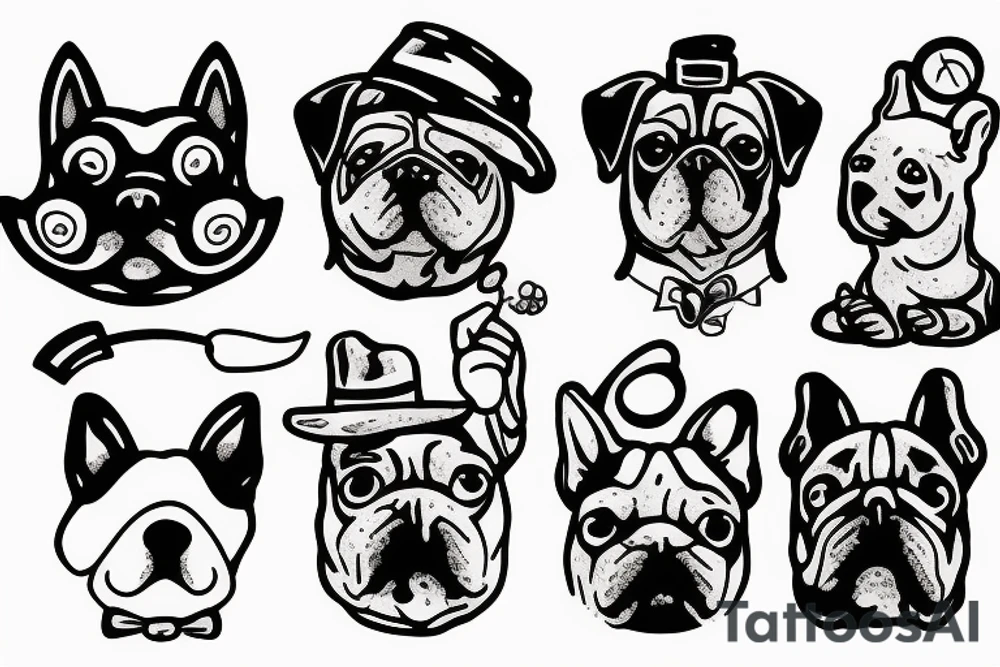 face puddle dog tattoo idea