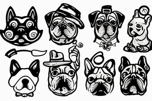 face puddle dog tattoo idea