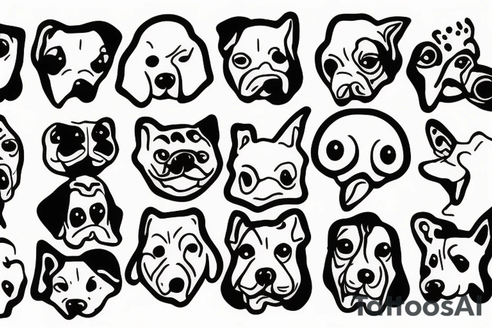 face puddle dog tattoo idea
