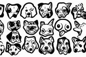 face puddle dog tattoo idea