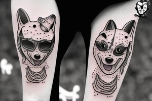 face puddle dog tattoo idea